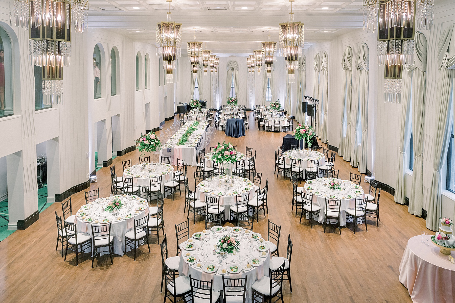wedding reception hall at Tulsa Club Hotel
