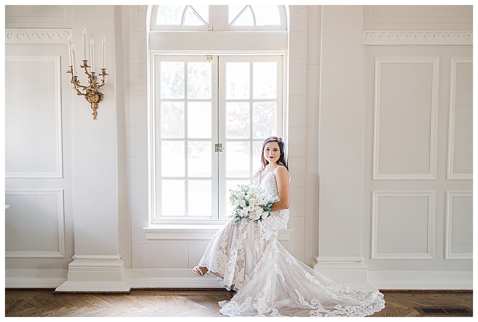 Beautiful bridal session portrait at the Mansion at Woodward Park in Tulsa Oklahoma