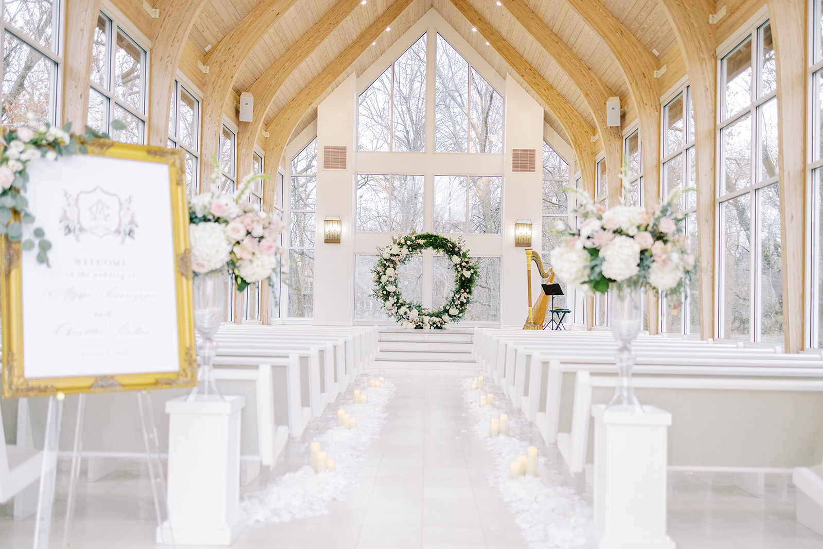 Glass chapel wedding venue